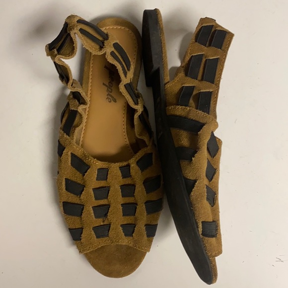 Free People Suede Elasticized Open Toed Sandal Shoes Size 36 - Picture 1 of 15